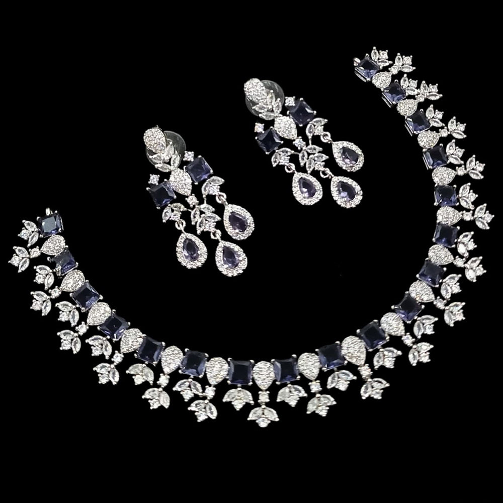 NAFJ Grand American Diamond Statement Necklace Set