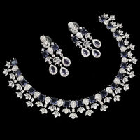 NAFJ Grand American Diamond Statement Necklace Set