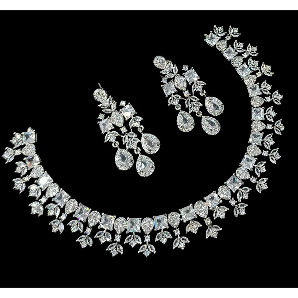 NAFJ Grand American Diamond Statement Necklace Set