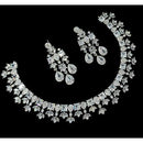 NAFJ Grand American Diamond Statement Necklace Set