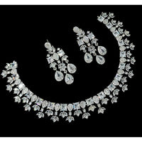 NAFJ Grand American Diamond Statement Necklace Set