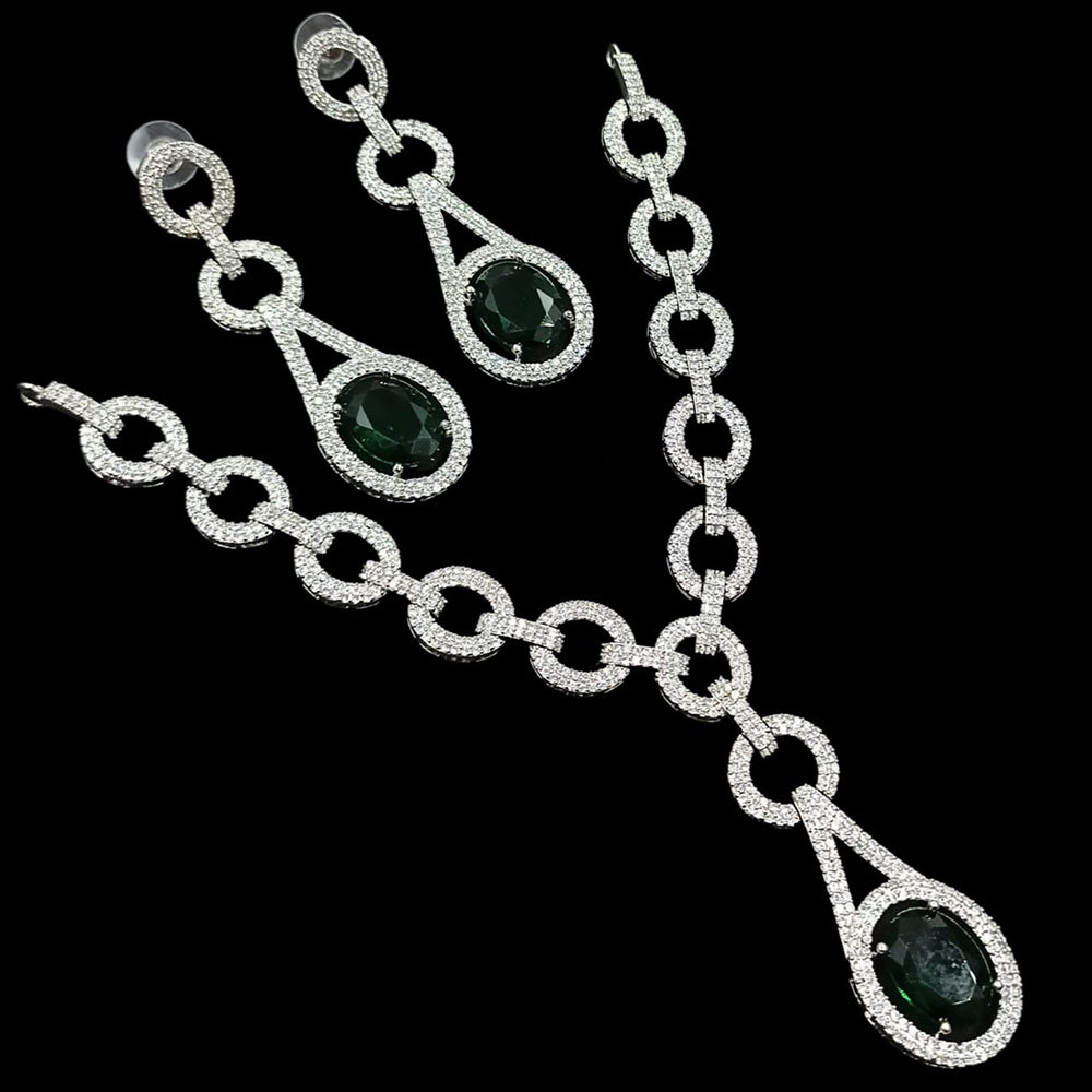 NAFJ Grand American Diamond Statement Necklace Set