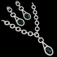 NAFJ Grand American Diamond Statement Necklace Set