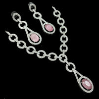 NAFJ Grand American Diamond Statement Necklace Set