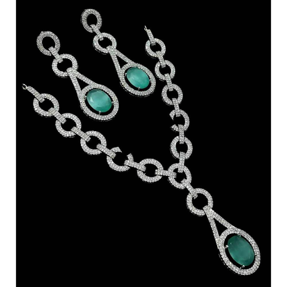 NAFJ Grand American Diamond Statement Necklace Set