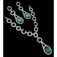 NAFJ Grand American Diamond Statement Necklace Set