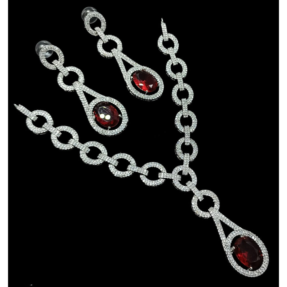 NAFJ Grand American Diamond Statement Necklace Set