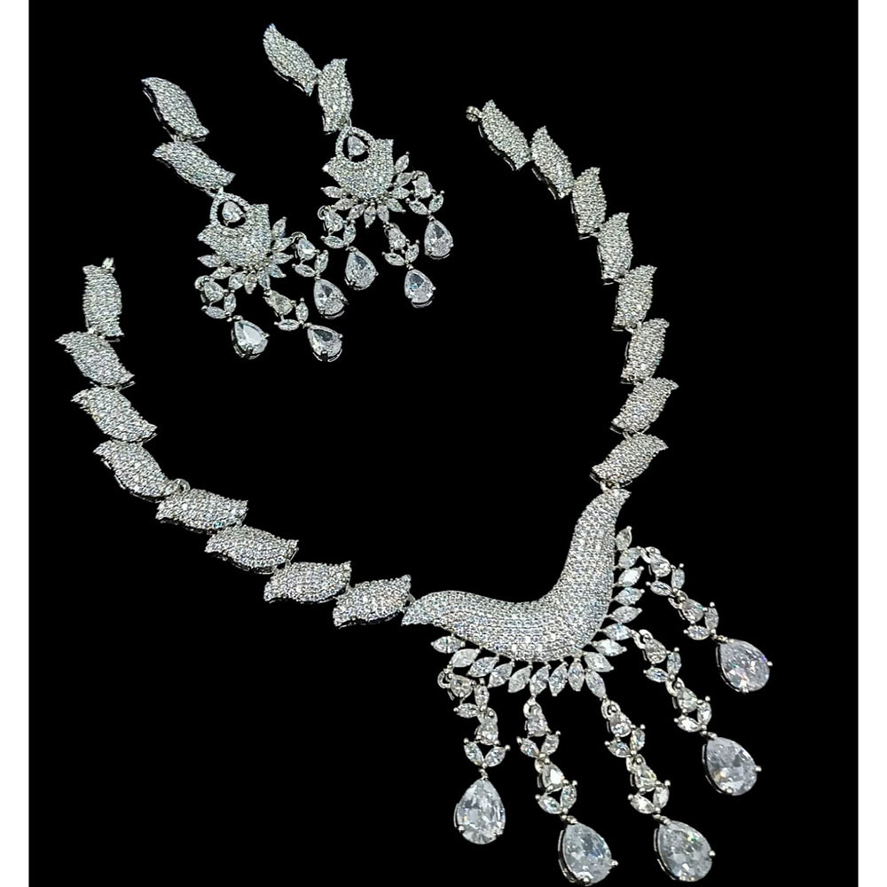 NAFJ Grand American Diamond Statement Necklace Set