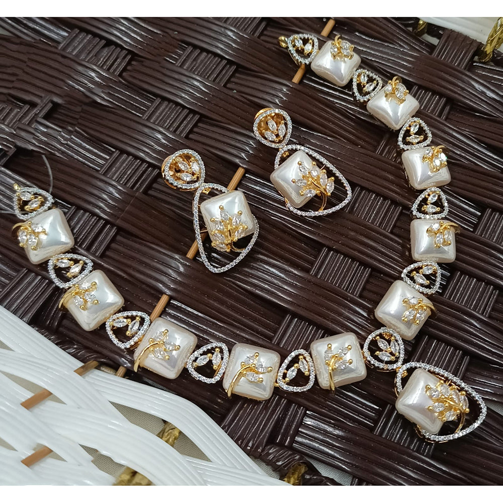 NAFJ Grand American Diamond Statement Necklace Set