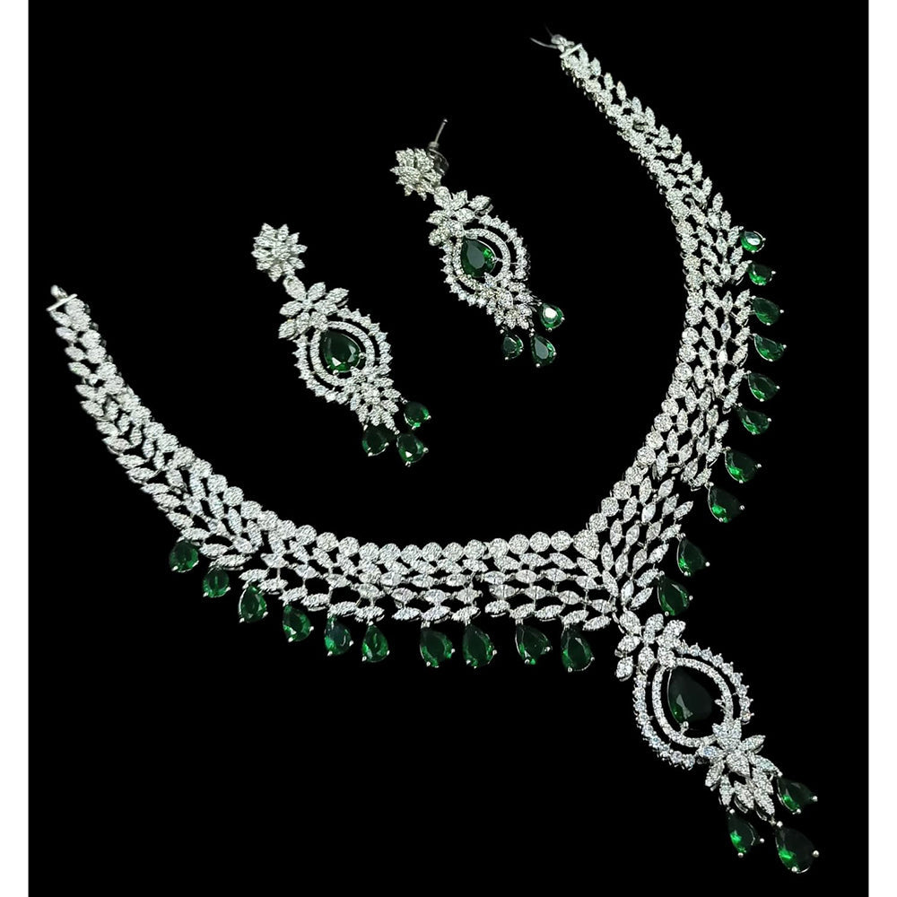 NAFJ Grand American Diamond Statement Necklace Set