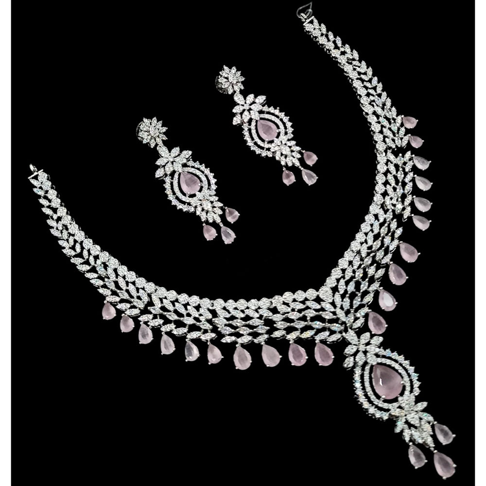 NAFJ Grand American Diamond Statement Necklace Set