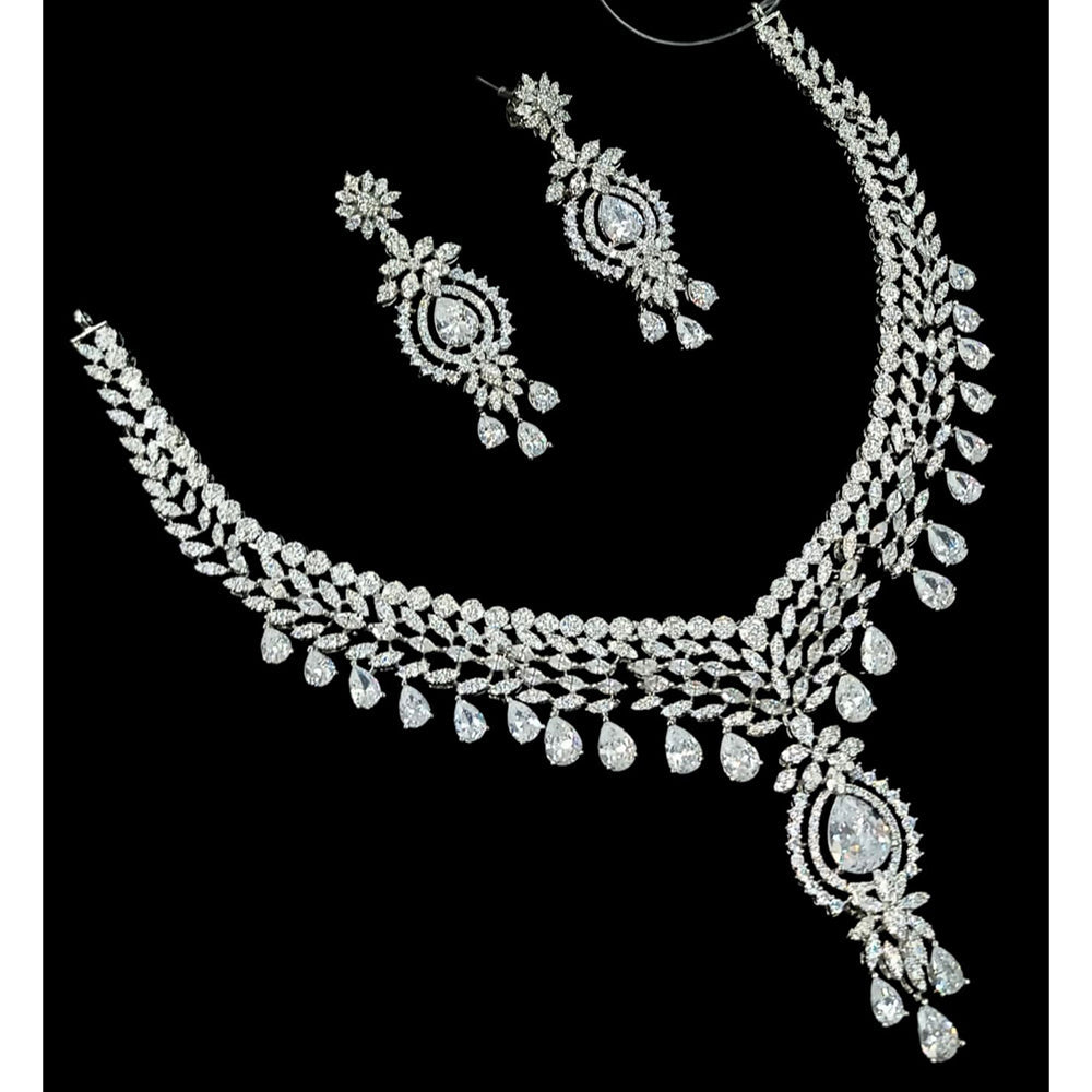 NAFJ Grand American Diamond Statement Necklace Set