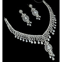 NAFJ Grand American Diamond Statement Necklace Set