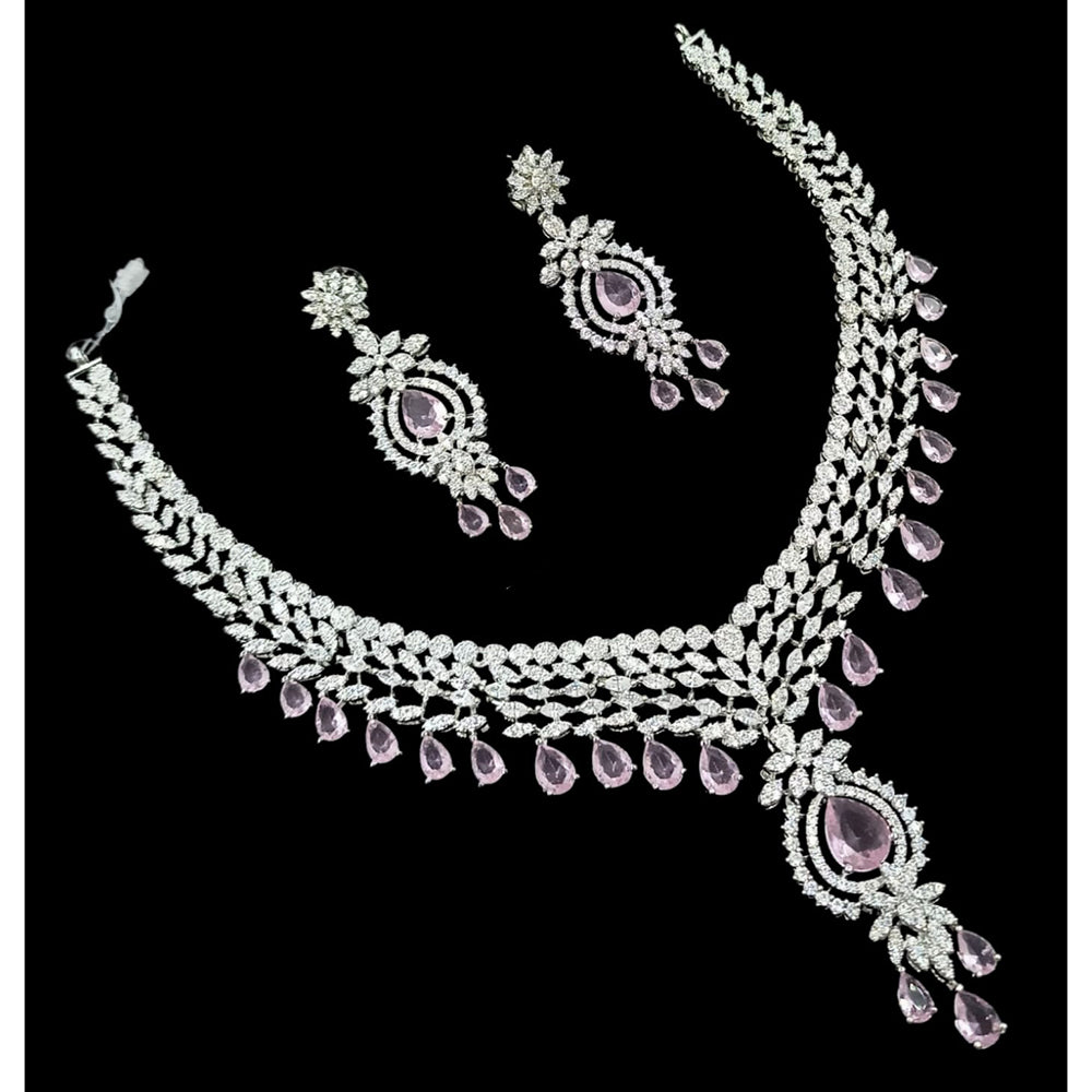 NAFJ Grand American Diamond Statement Necklace Set