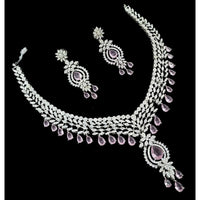 NAFJ Grand American Diamond Statement Necklace Set