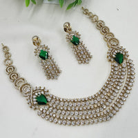 NAFJ Grand American Diamond Statement Necklace Set