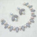 NAFJ Desinger Austrian Stone And Pearl Necklace Set 