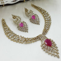 NAFJ Grand American Diamond Statement Necklace Set