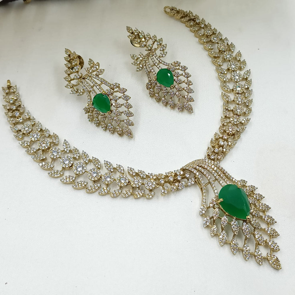NAFJ Grand American Diamond Statement Necklace Set