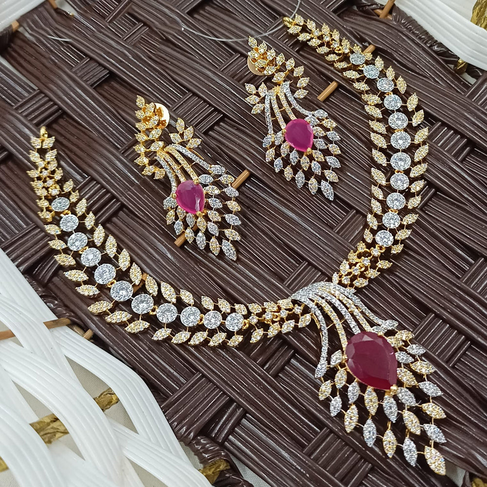 NAFJ Grand American Diamond Statement Necklace Set