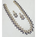 NAFJ Grand American Diamond Statement Long Necklace Set