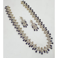 NAFJ Grand American Diamond Statement Long Necklace Set