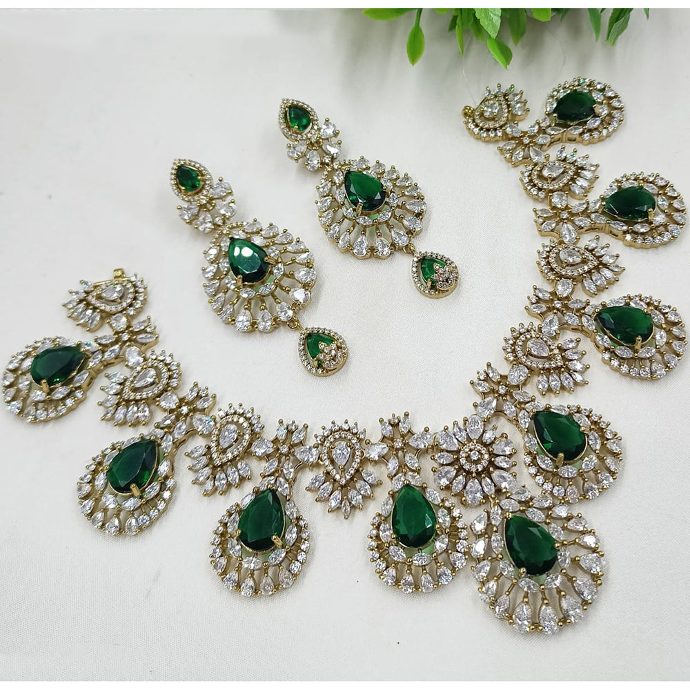 NAFJ Grand American Diamond Statement Necklace Set