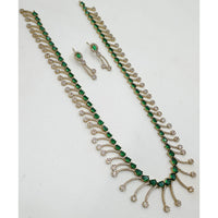 NAFJ Grand American Diamond Statement Long Necklace Set