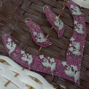 NAFJ Royal Floral American Diamond Necklace Set