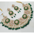 NAFJ Kundan Stone Pearl And Beads Designer Necklace Set