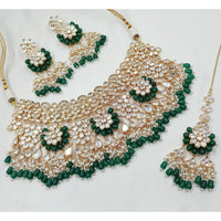 NAFJ Kundan Stone Pearl And Beads Designer Necklace Set