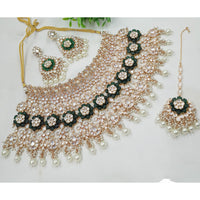 NAFJ Royal Heavy Polki Kundan Stone Pearl And Beaded Choker Necklace Set