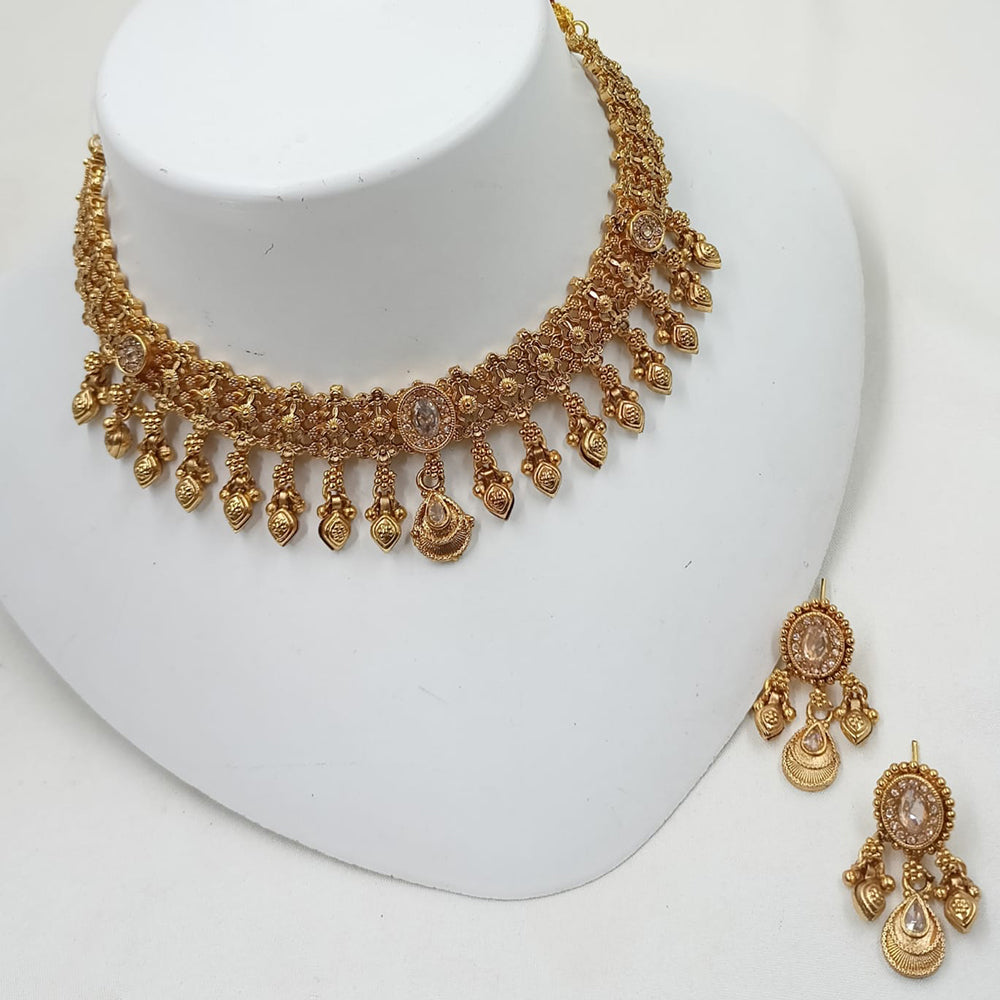 NAFJ Luxury Crystal Stone Fashion Choker Necklace Set