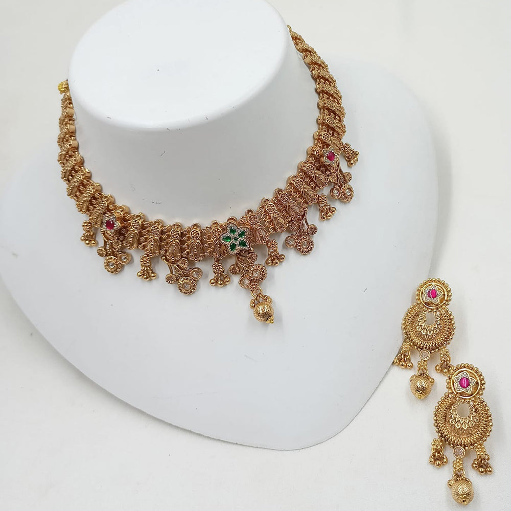 NAFJ Luxury Pota Stone Fashion Choker Necklace Set