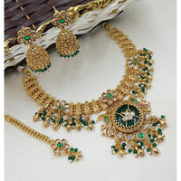 NAFJ Luxury Pota Stone And Pearl Fashion Necklace Set