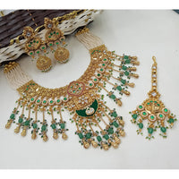 NAFJ Luxury Pota Stone And Pearl Fashion Necklace Set