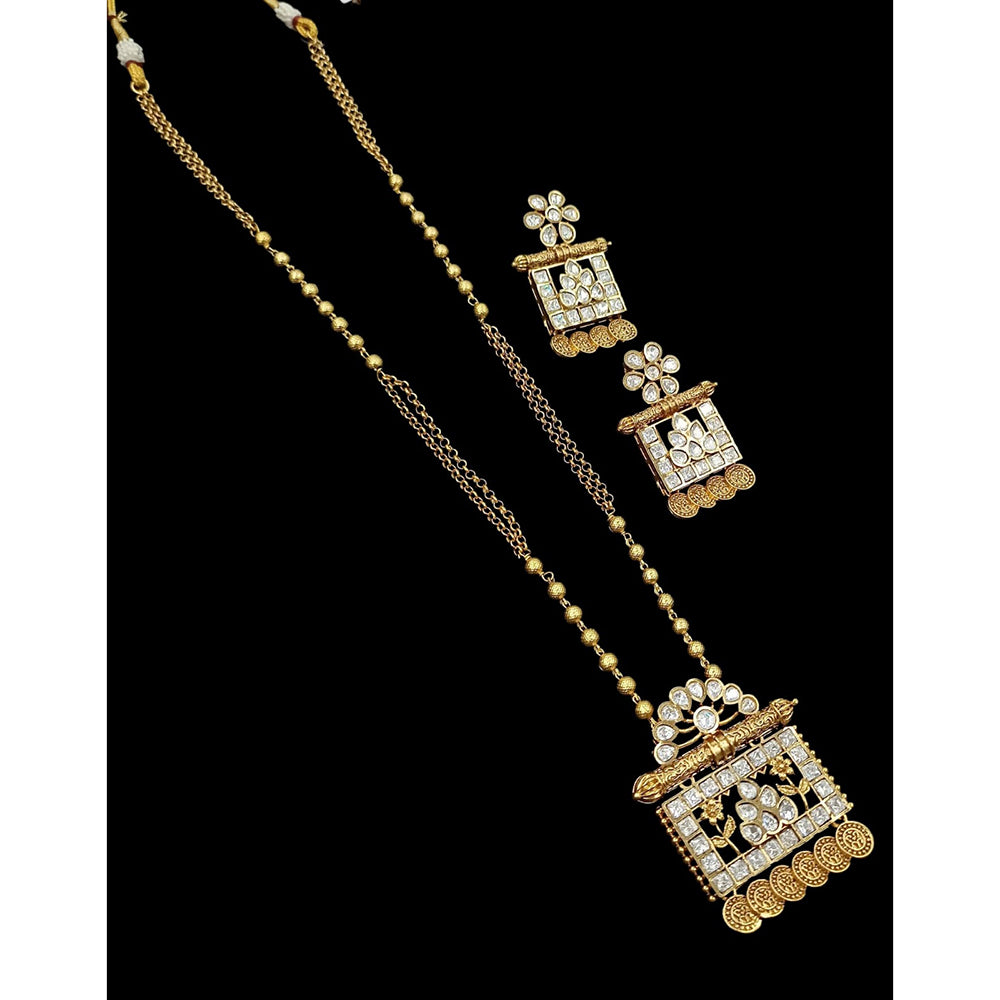 NAFJ Luxury Pota Stone Fashion Long Necklace Set
