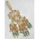 NAFJ Premium Kundan Stone Pearl And Beaded Meenakari Waist Belt (Kamarbandh)