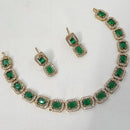 NAFJ Crystal Stone And Austrian Elegant Necklace Set