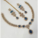 NAFJ Crystal Stone And Austrian Elegant Necklace Set