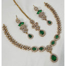 NAFJ Crystal Stone And Austrian Elegant Necklace Set