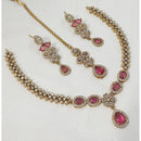 NAFJ Crystal Stone And Austrian Elegant Necklace Set