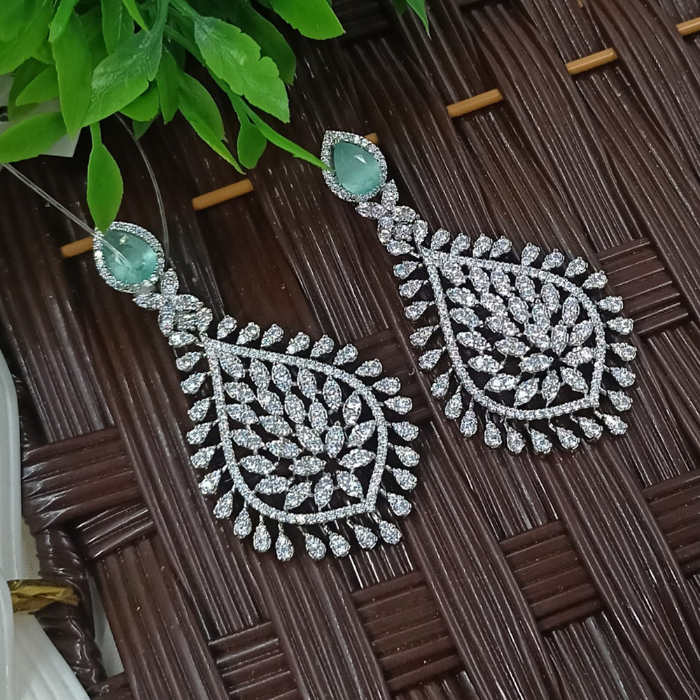 NAFJ Designer American Diamond Party Wear Dangler Earrings