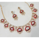 NAFJ Royal Polki Kundan And Meenakari Necklace Set