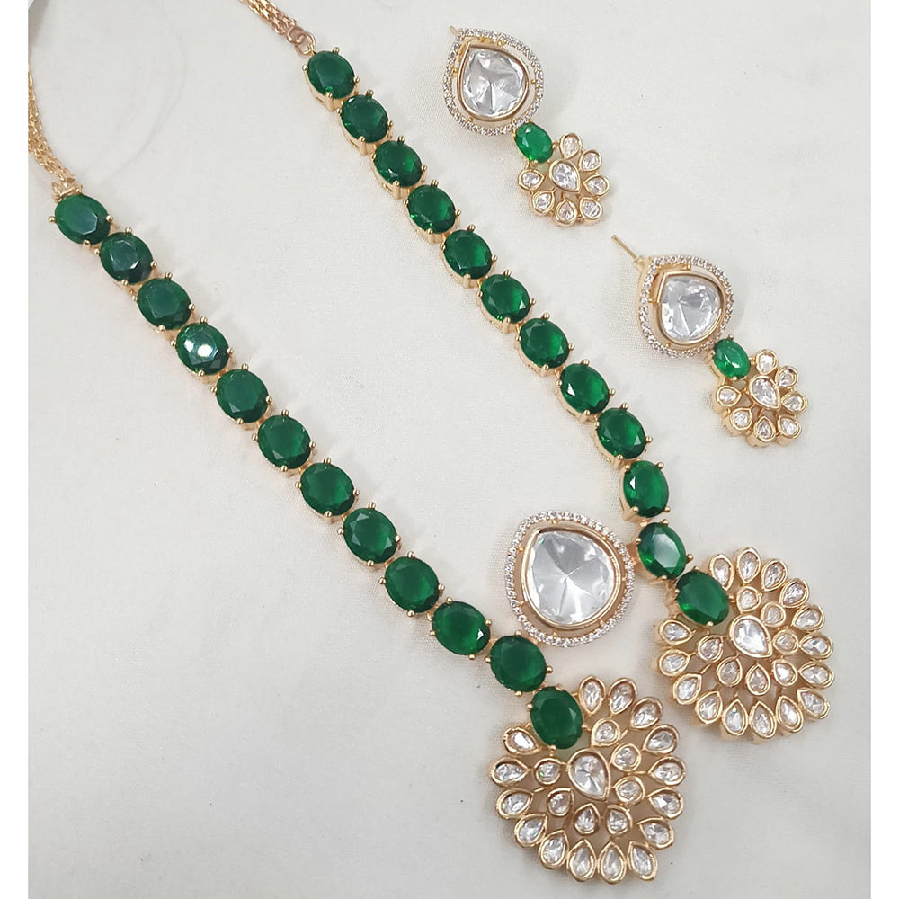 NAFJ Designer Polki Kundan Stone Necklace Set