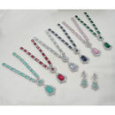 NAFJ Designer American Diamond Necklace Set