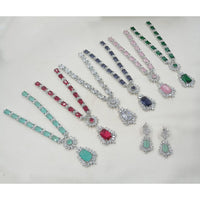 NAFJ Designer American Diamond Necklace Set