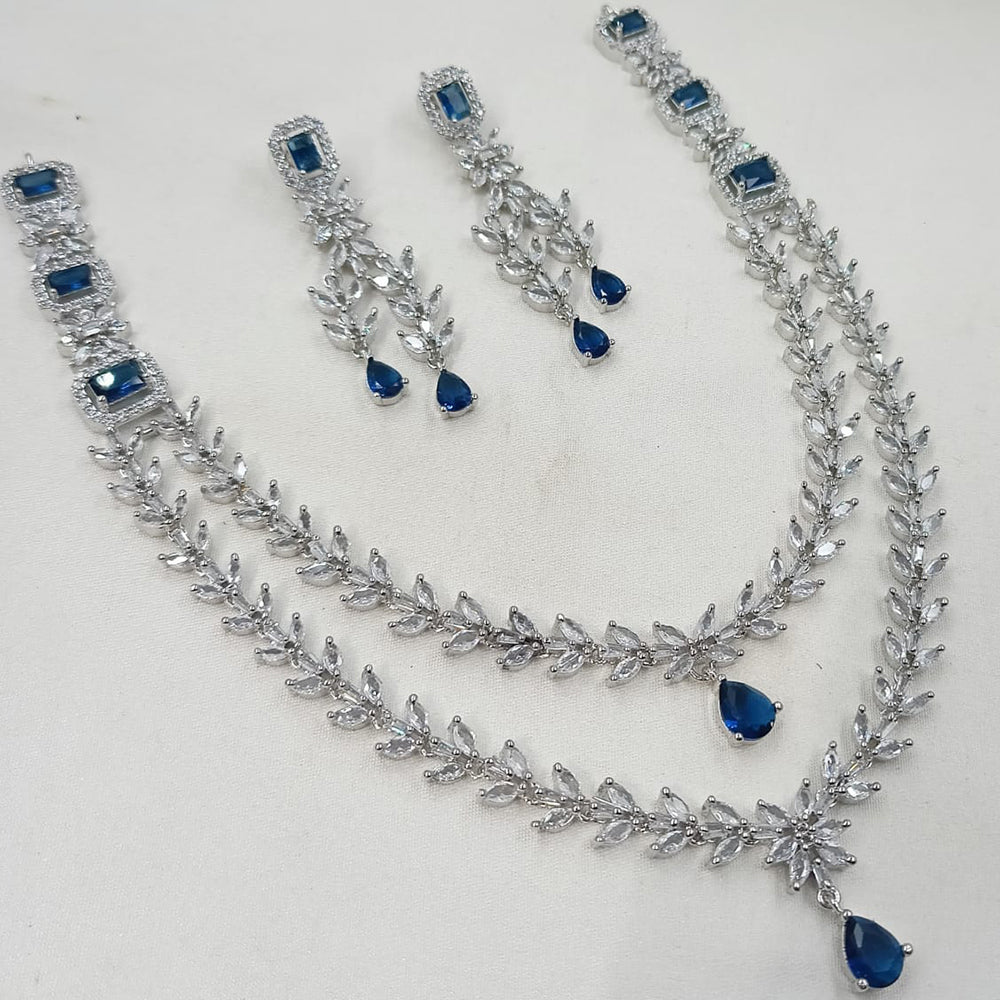 NAFJ Designer American Diamond Necklace Set