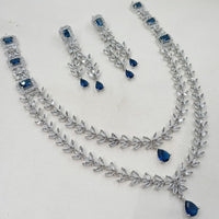 NAFJ Designer American Diamond Necklace Set