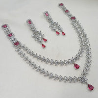 NAFJ Designer American Diamond Necklace Set